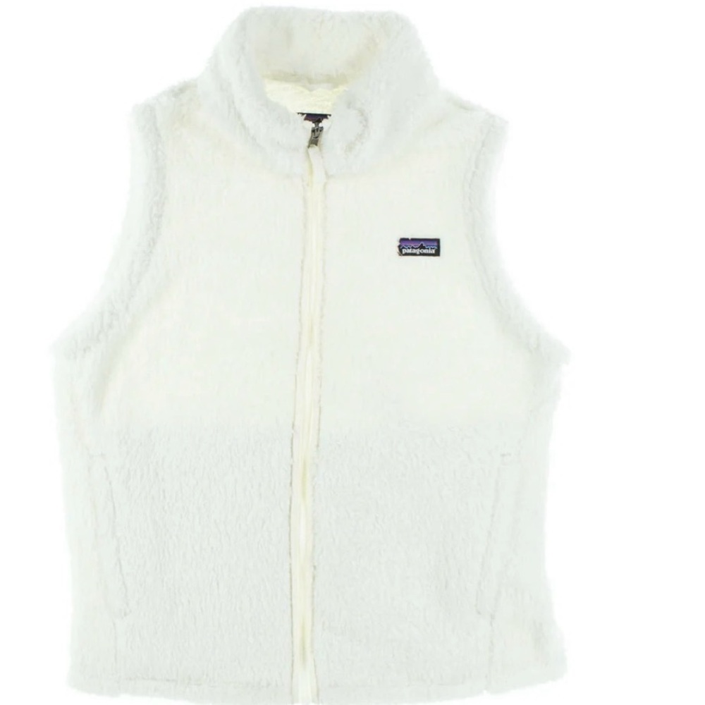 Patagonia Vest Girls XL 14 White Los Gatos Fleece Sherpa Full Zip STY 65490